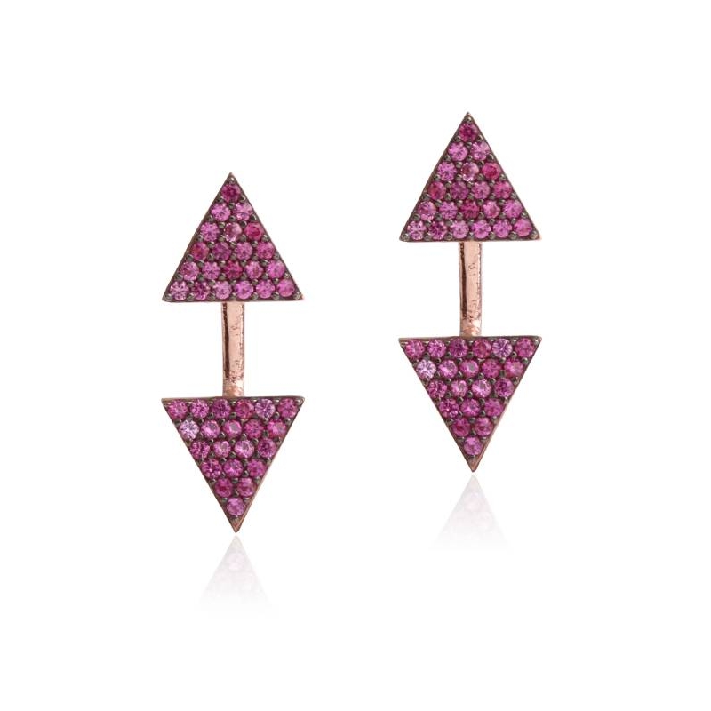 Pendientes "Emphasis" Triángulos rosas Pendientes "Emphasis" Triángulos rosas