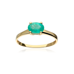 Anillo "Nikko" Oro 18k y Esmeralda natural