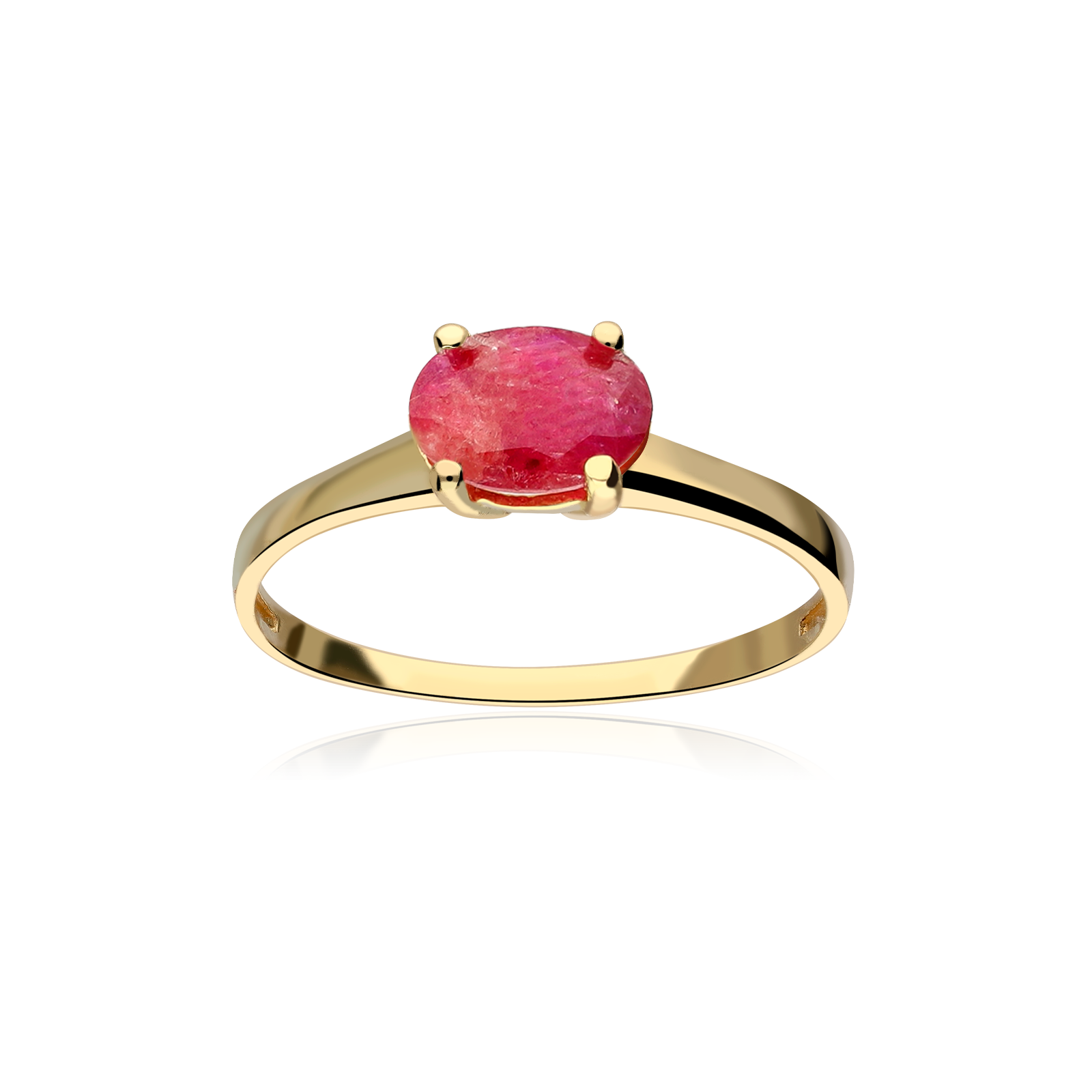 Anillo de oro con rubi para hombre deals