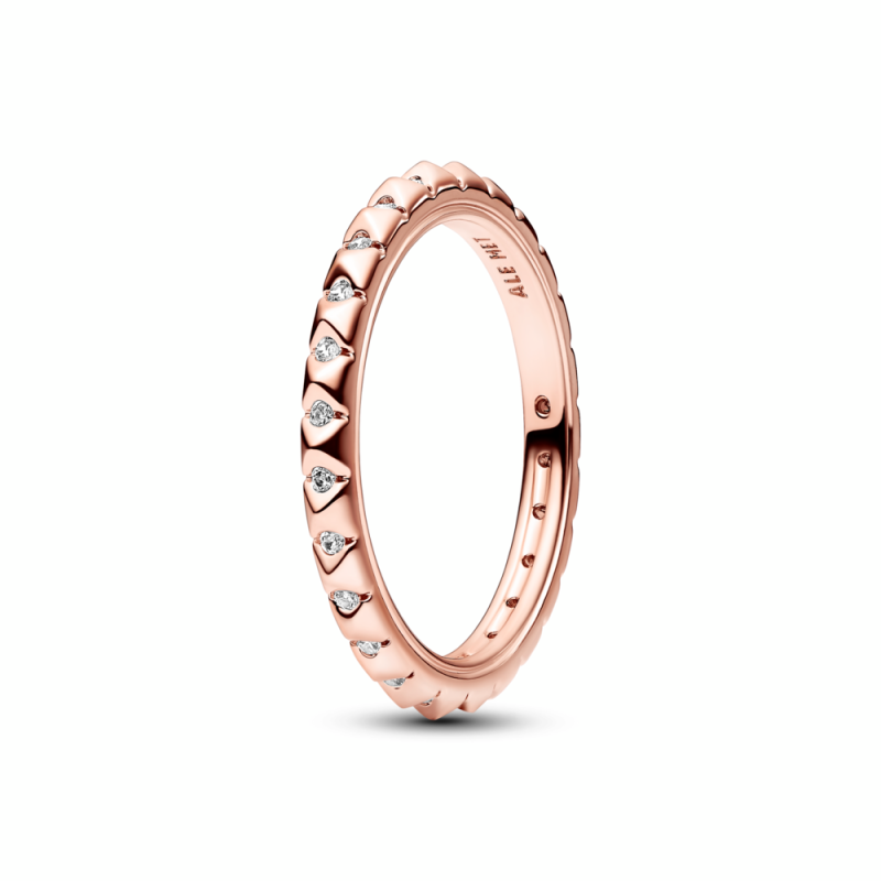 Anillo Pandora ME Pirámides recubrimiento oro rosa 14k 182800C01