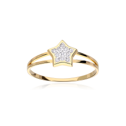 Anillo "Sparkle" oro 18k con circonitas