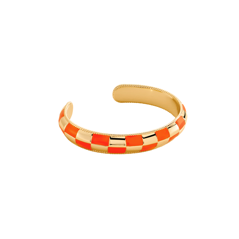 Pulsera Agatha Rígida Paris Brigitte Baño Oro y Naranja 2480285-279-TU