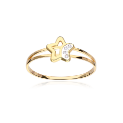 Anillo "Astros" Oro 18k y circonitas