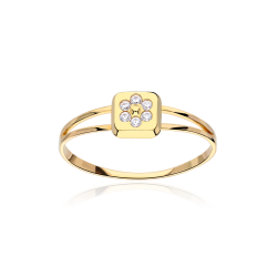 Anillo Oro 18 k y Circonitas "Celia"