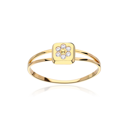 Anillo Oro 18 k y Circonitas "Celia"