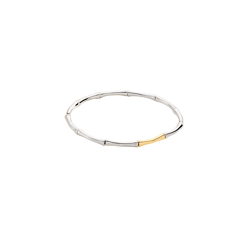 Pulsera Agatha Paris Bamboo Baño Plata y Oro 2480293-879-TU