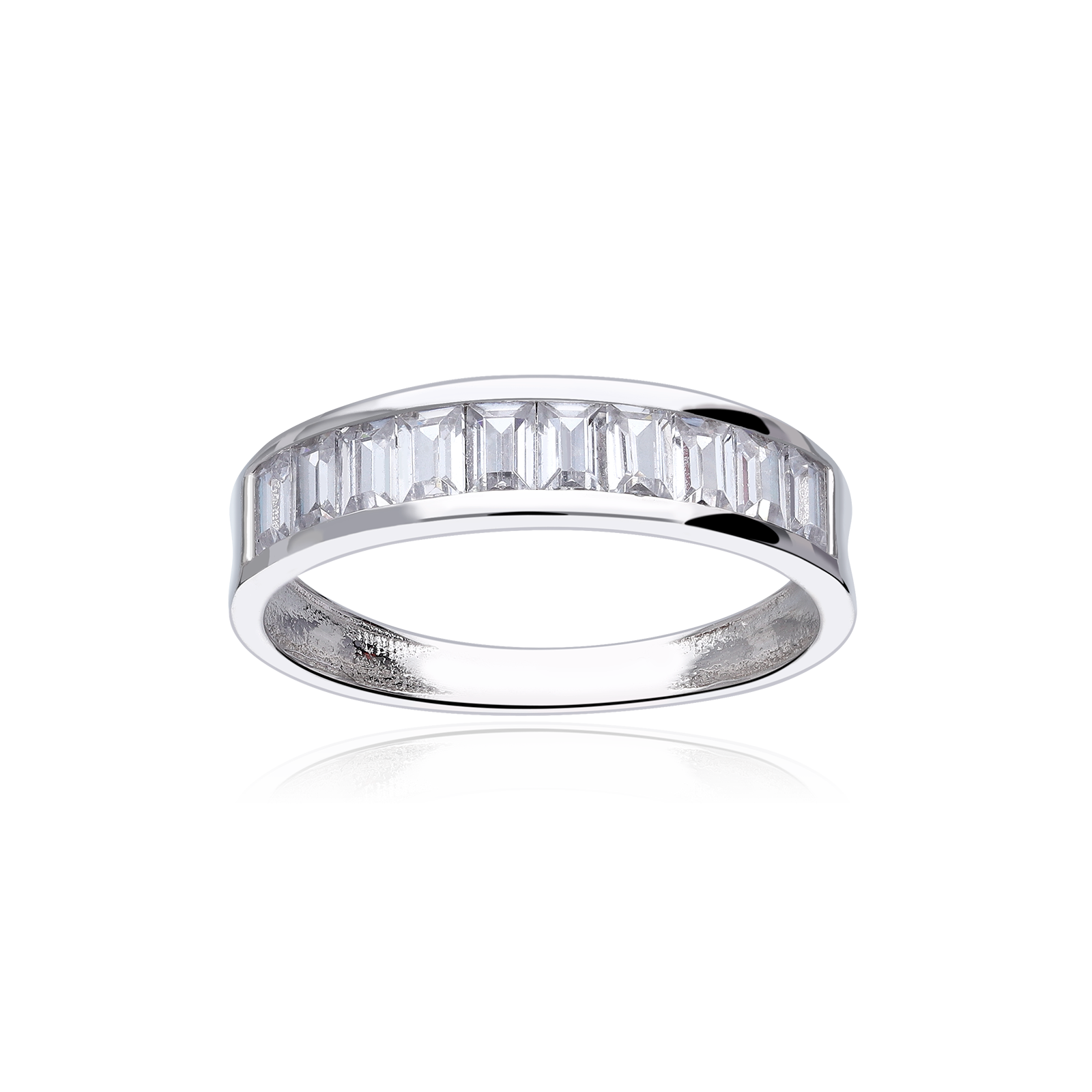 Anillo Oro Blanco 18k y circonitas 