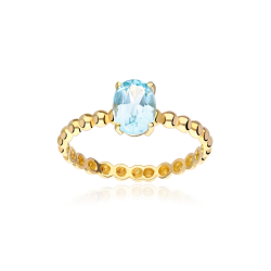 Anillo "Candy" Oro 18k y Topacio Azul