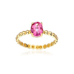 ANILLO "CANDY" ORO 18K Y TOPACIO ROSA DE FRANCIA.