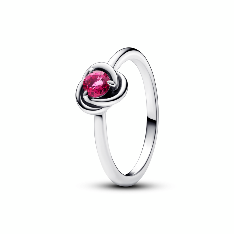 Anillo Pandora en plata de ley Círculo Eternity Rosa 192993C10