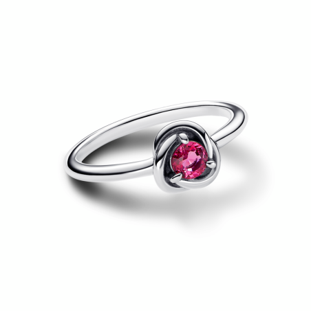 Anillo Pandora en plata de ley Círculo Eternity Rosa 192993C10