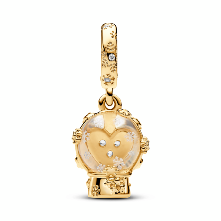 Charm Pandora Colgante Baño oro 14k Globo Corazón Copo de Nieve​ 762825C01