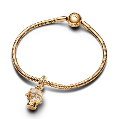 Charm Pandora Colgante Baño oro 14k Globo Corazón Copo de Nieve​ 762825C01