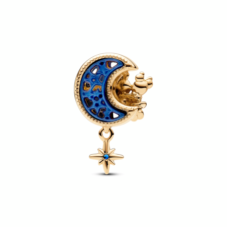 Charm Pandora Baño oro 14k Luna Creciente Mickey y Minnie 762956C01