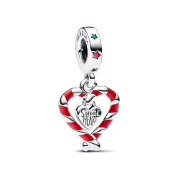 Charm Pandora Colgante Corazón Bastón Caramelo Doble 792822C01