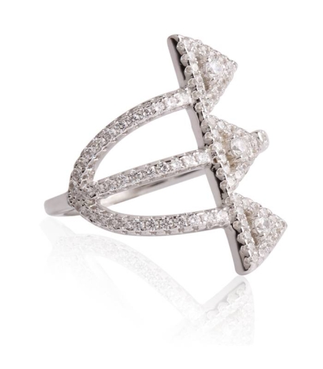 Anillo "Emphasis" Triángulo triple