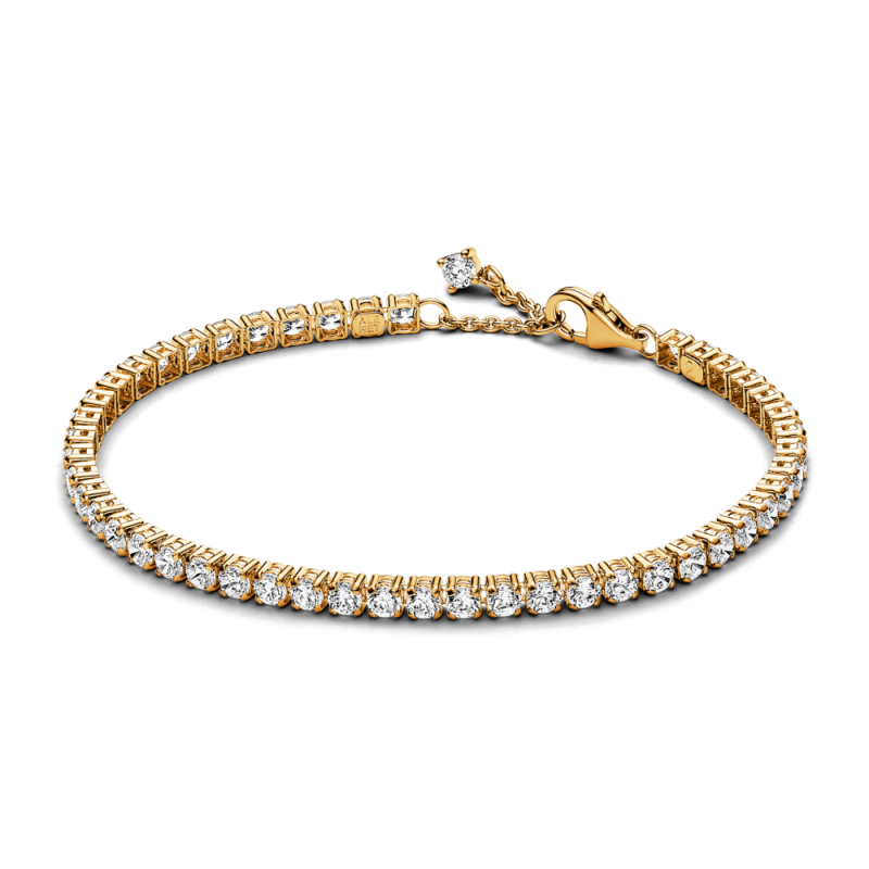 Pulsera Pandora Tenis Baño Oro 14k Brillante​ 561469C01