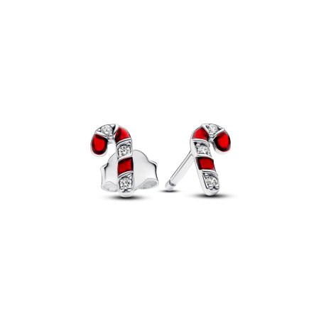 Pendientes Pandora Bastón Caramelo Rojo Brillante​ 292996C01