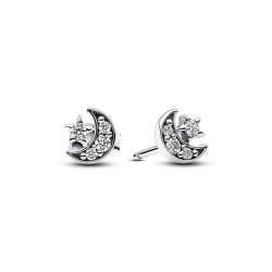 Pendientes Pandora Luna & Estrella Brillantes​​ 292990C01