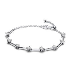 Pulsera en plata de ley Barras Brillantes​ 593009C01