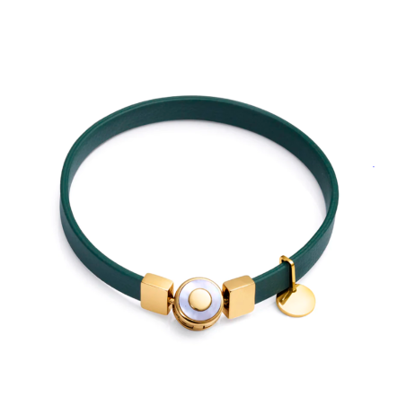 Pulsera Viceroy Eco acero reciclado Ip dorado con correa vegana verde 75341P01016