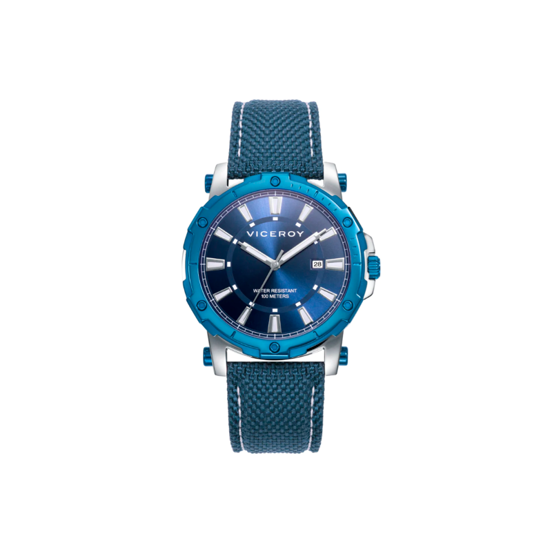 Reloj Viceroy hombre Heat con caja de acero y correa de Nylon azul 401311-37