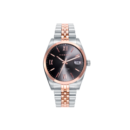 Reloj Viceroy de hombre Chic acero esfera gris y correa bicolor 42425-13