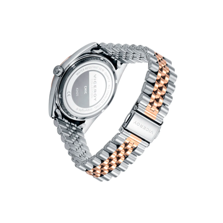 Reloj Viceroy de hombre Chic acero esfera gris y correa bicolor 42425-13
