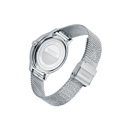 Reloj Viceroy mujer Kiss acero esfera blanca y bisel interior glitter con circonitas 401264-07