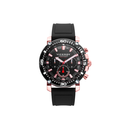 Reloj Viceroy de hombre Heat con caja de acero y correa de caucho negro 46827-57