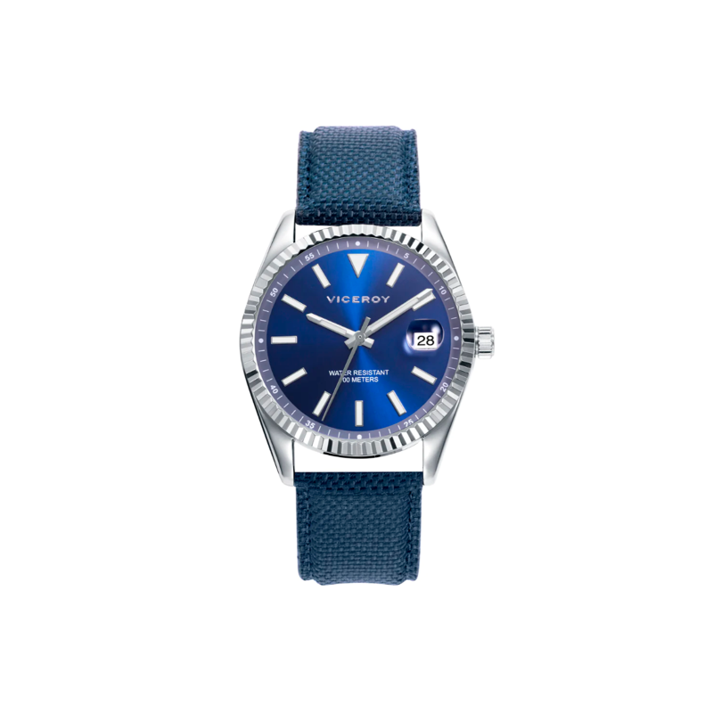 Reloj Viceroy de hombre Chic con caja de acero y correa de nylon azul 42437-37