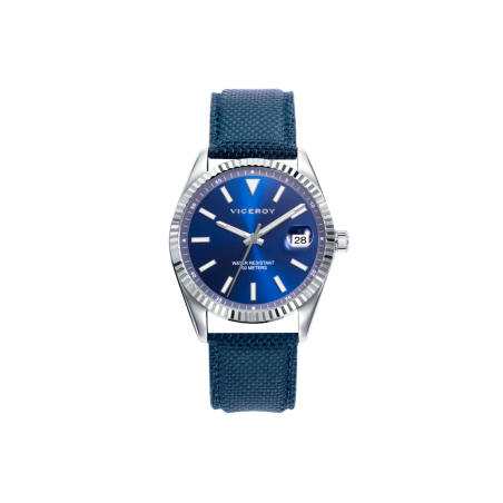 Reloj Viceroy de hombre Chic con caja de acero y correa de nylon azul 42437-37