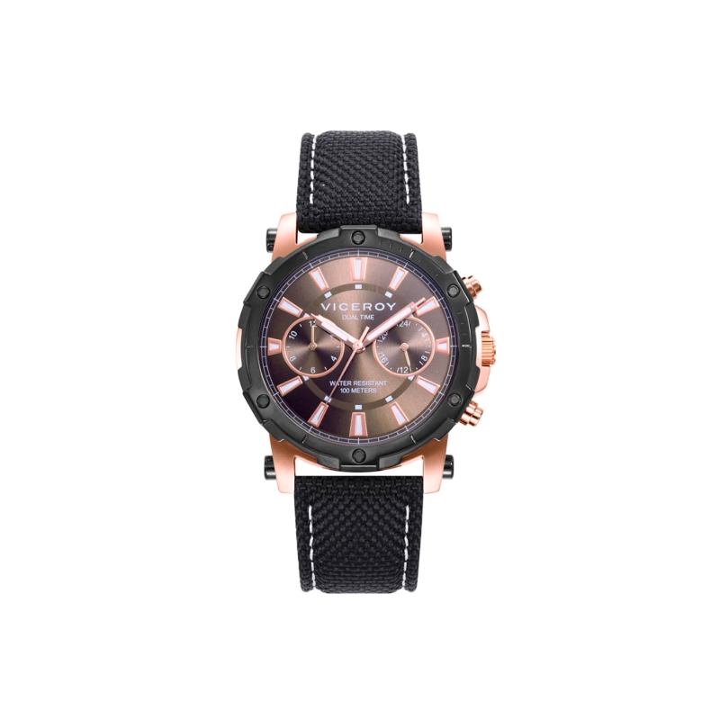 Reloj Viceroy hombre Heat con caja acero bicolor y correa negra Nylon 401315-47