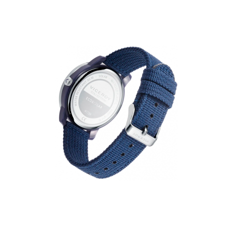 Reloj Viceroy hombre Ecosolar caja de plástico reciclado y correa de nylon reciclado en azul 41133-37