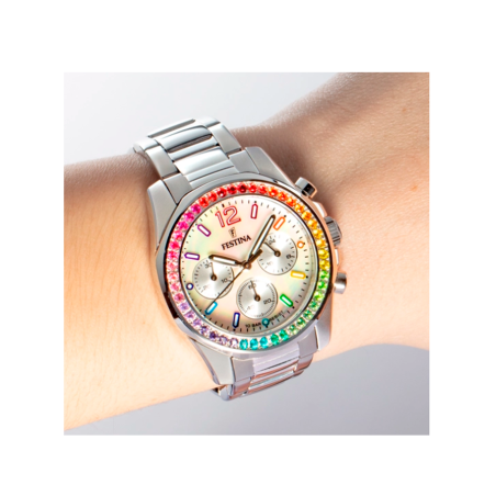 Reloj Festina Mujer Rainbow esfera beige F20606/2