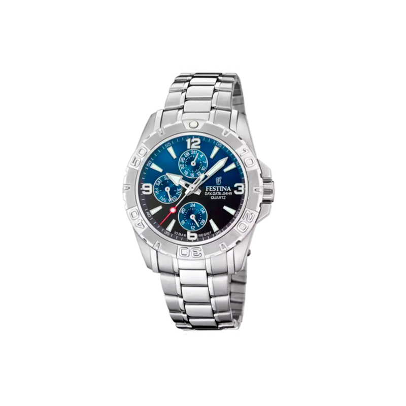 Reloj Festina hombre collection multifunción azul con correa acero inoxidable 316L F20666/2
