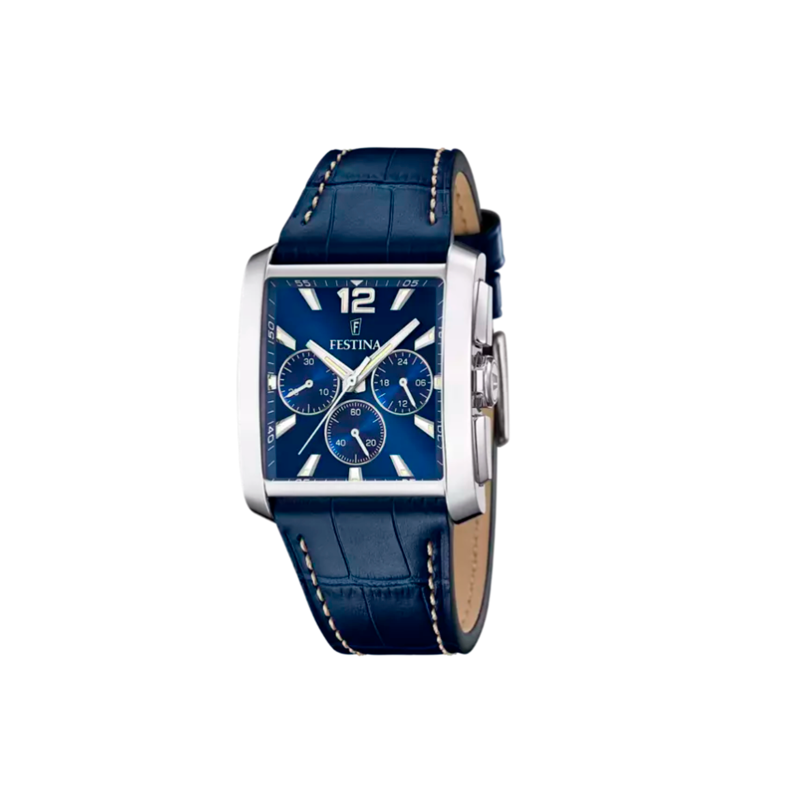 Reloj Festina timelees Chronograph de hombre con esfera azul F20636/2 -  Joyerías Sánchez