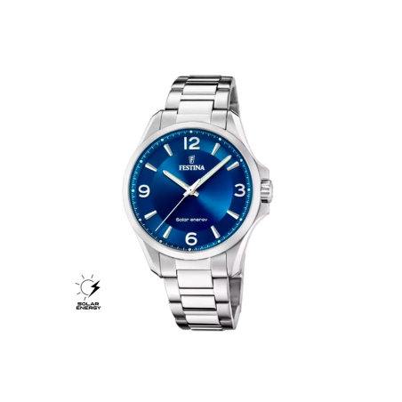 Reloj Festina hombre esfera azul y correa acero inoxidable 316L F20656/2