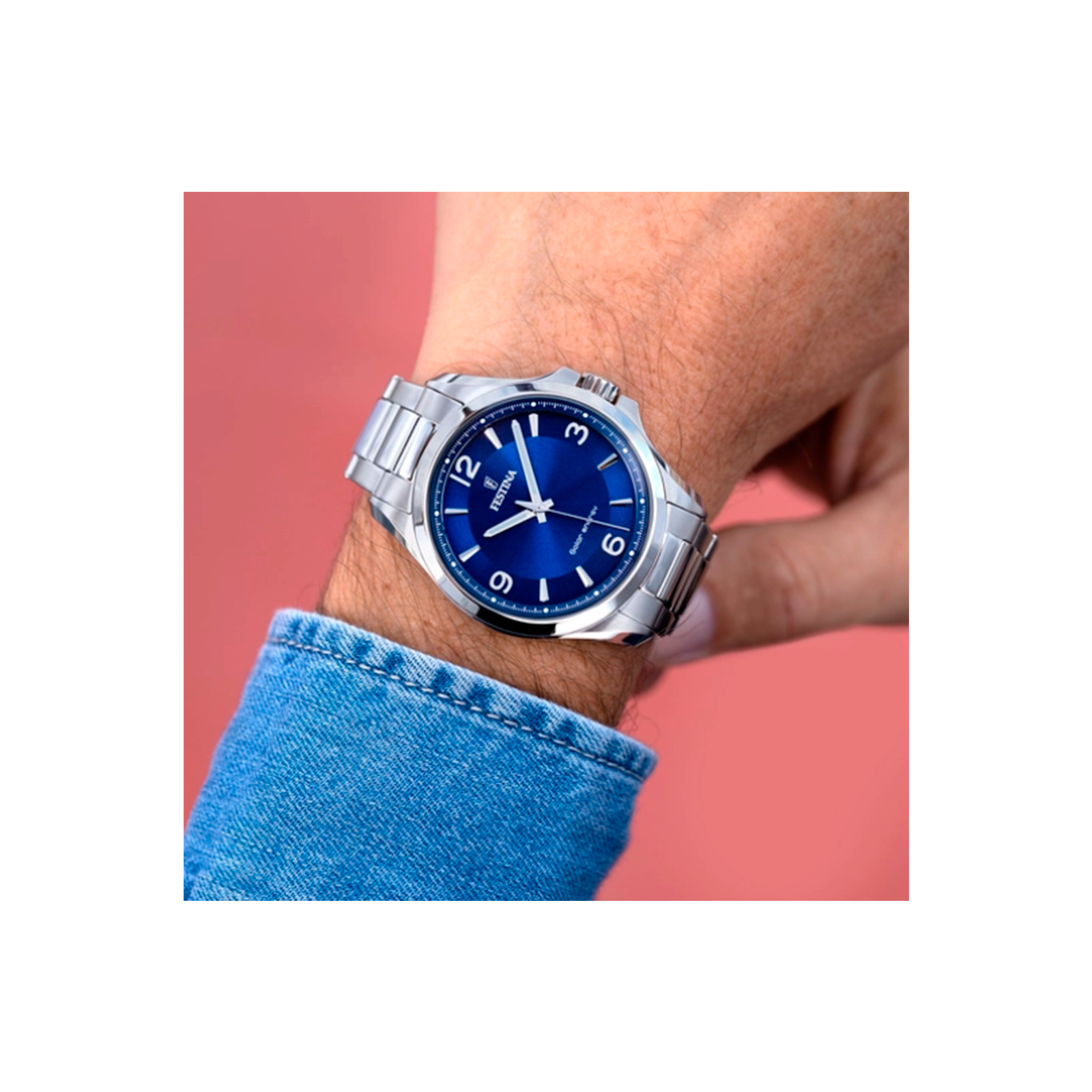 Reloj Festina Hombre Multifunción F16606/2 acero esfera azul 44 mm