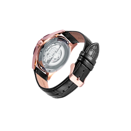 Reloj Viceroy Hombre Magnum caja de acero en Ip rosa y correa de piel negra 401341-13