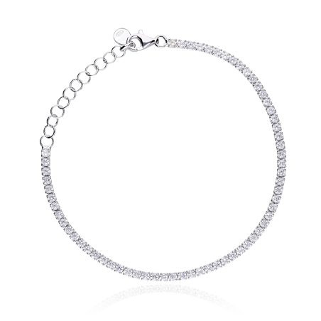 Pulsera "Raven" Plata primera ley circonitas