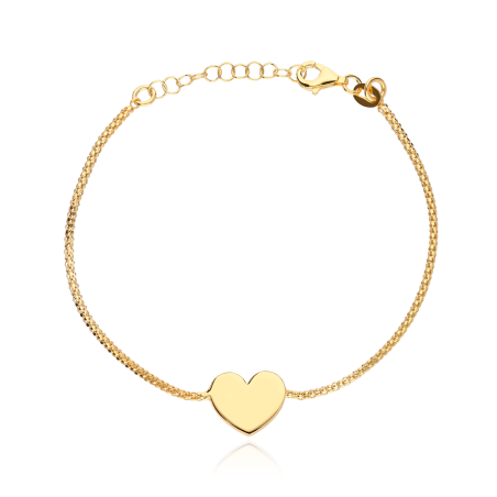 Pulsera "Hearthy" plata primera ley