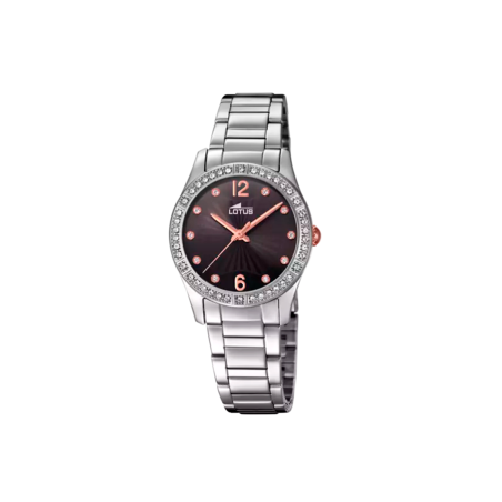 Reloj Lotus mujer negro correa acero inoxidable 316L 18383/2