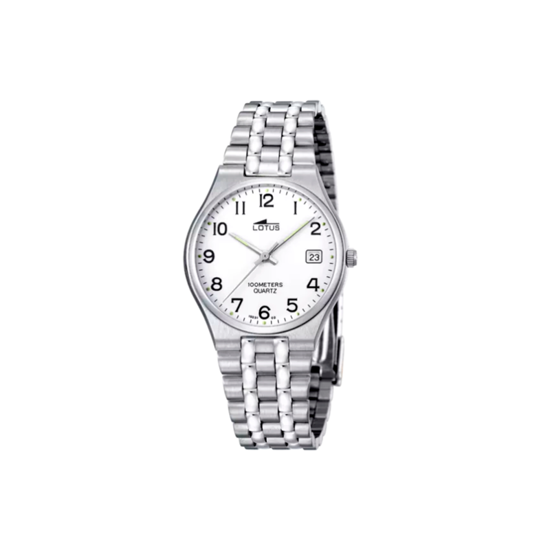 Reloj Lotus hombre classic steel esfera blanca 15031/2