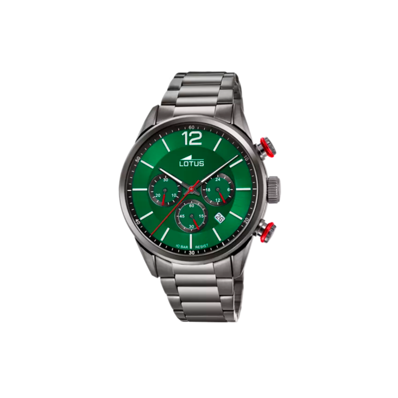 Reloj Lotus hombre chrono esfera verde 18686/4