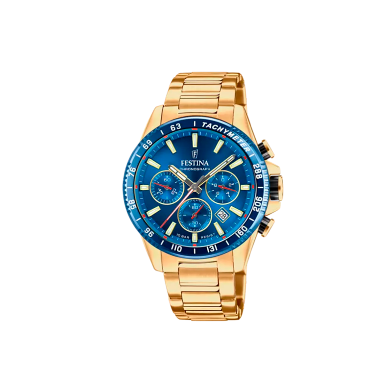 Reloj Festina hombre timeless chronograph esfera azul F20634/3