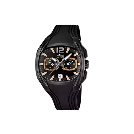 Reloj Lotus hombre negro correa de caucho 15757/2