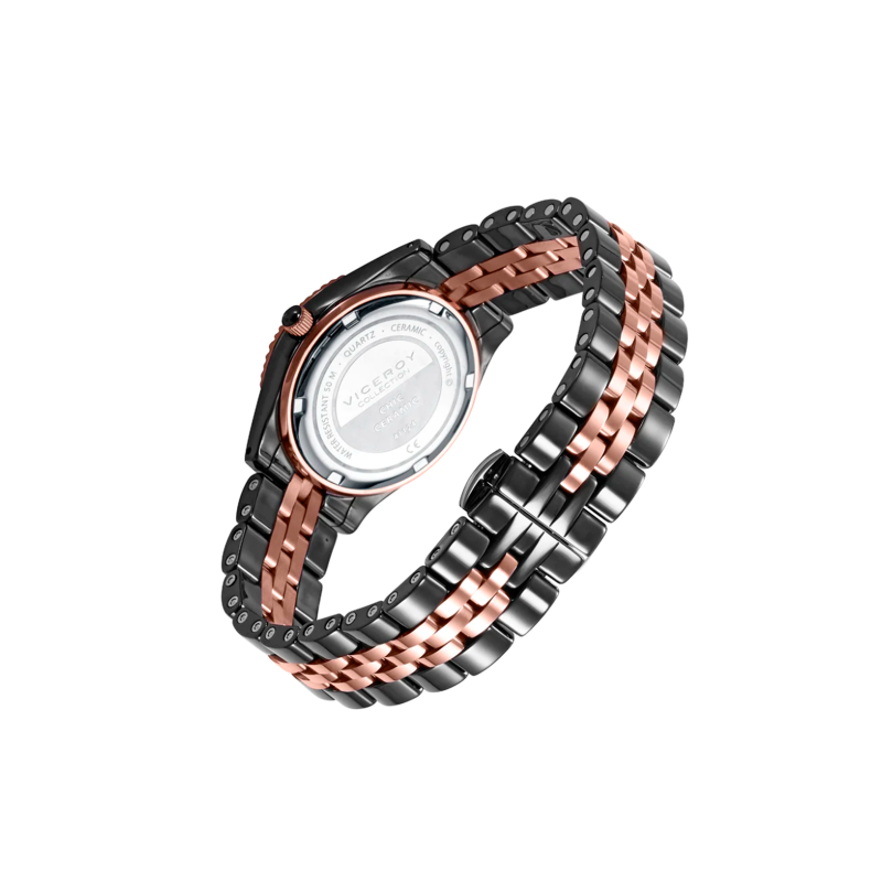 Viceroy Bracciale Uomo O Donna In Acciaio Inox IP Rosa Con Zirconi - Collezione Bacio - Lunghezza 19 Cm - Regalo Idea