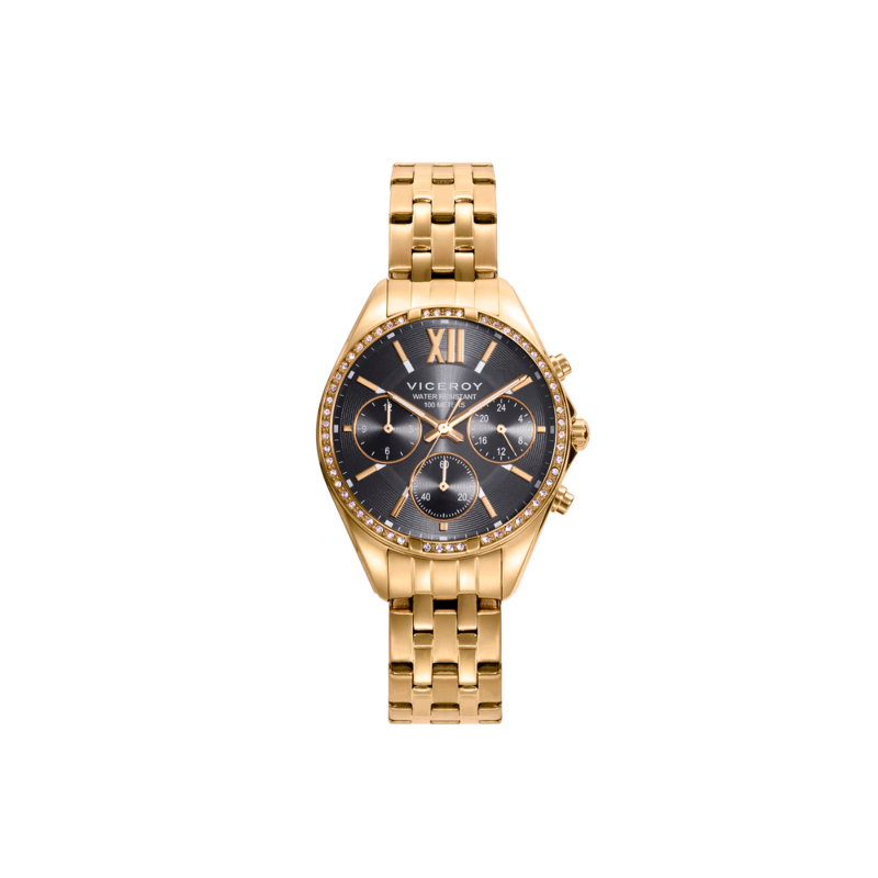Reloj Viceroy Mujer Chic caja y brazalete de acero en Ip dorado 401186-13 -  Joyerías Sánchez