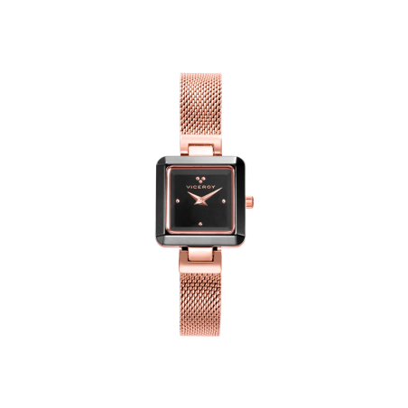 Reloj Viceroy Mujer Cerámica caja y malla milanesa de acero en Ip rosa 401182-57